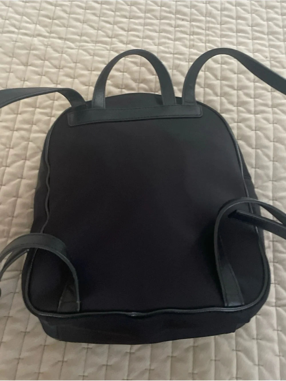 kate spade Black Nylon Backpack with Gold Hardware